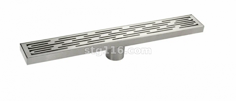 Трап нерж. (40449) 600*68 мм, линейный, вертикальный, крышка решетка узор,с гидрозатвором