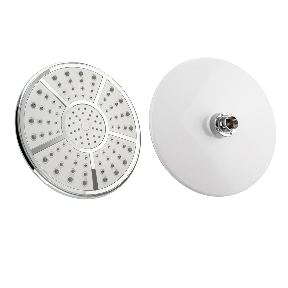 Лейка для душа 6040 большая тропический душ круглая белая с хромом